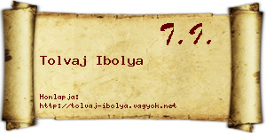Tolvaj Ibolya névjegykártya