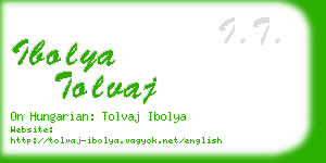 ibolya tolvaj business card